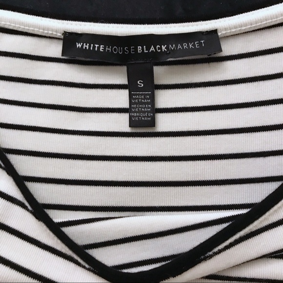 White House Black Market Striped Cold Shoulder Sm - Picture 4 of 5